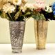 Handmade Golden Brass Flower Engraved Vintage Serving Lassi Glass   - Pack of 2